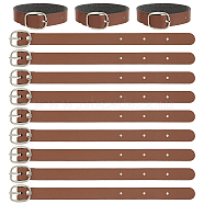 PU Leather Luggage Tag Straps, Suitcase Name Tag Holders, with Alloy Buckle, Saddle Brown, 200x12.5x1mm(AJEW-WH0248-532A)