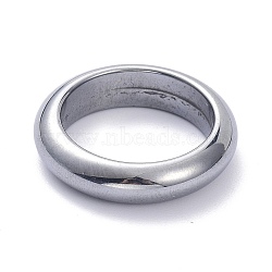 Synthetic Terahertz Stone Finger Rings, Flat Round, US Size 9(18.9mm), 6.5mm(G-K311-39-C)