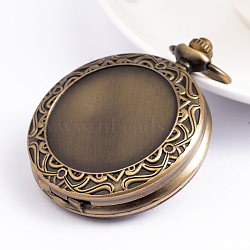 Flat Round Alloy Watch Heads, Antique Bronze, 59x46.5mm, Hole: 16x5mm, Fit for 33mm in diameter photo(WACH-D016-02)
