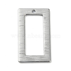 Rack Plating Alloy Pendants, Rectangle, Platinum, 32x18x1.2mm, Hole: 1.4mm(PALLOY-K023-14P)