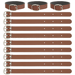 PU Leather Luggage Tag Straps, Suitcase Name Tag Holders, with Alloy Buckle, Saddle Brown, 200x12.5x1mm(AJEW-WH0248-532A)