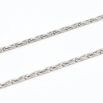 304 Stainless Steel Coreana Chains, Stainless Steel Color, 0.9x0.8mm
