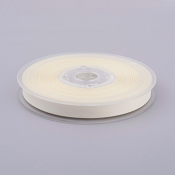 Double Face Matte Satin Ribbon, Polyester Satin Ribbon, Creamy White, (3/8 inch)9mm, 100yards/roll(91.44m/roll)