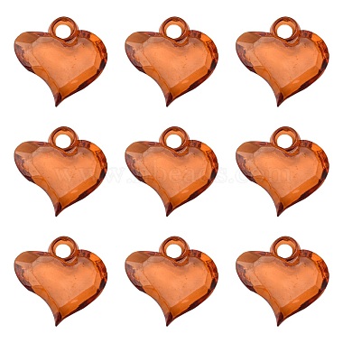 Chocolate Heart Acrylic Pendants