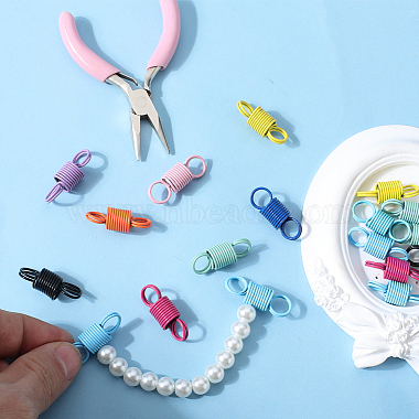 20Pcs Baking Paint Alloy Spring Connector Charms(FIND-SC0008-33)-4