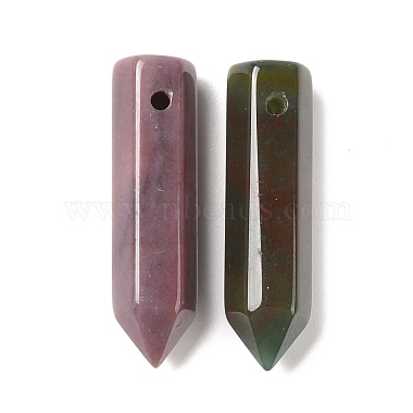 Natural Indian Agate Pointed Pendants(G-D460-01B)-2