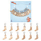 12Pcs 12 Style Sock Pendant Locking Stitch Markers(HJEW-AB00645)-1