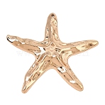 Alloy Big Pendants, Hammered Star Charms, Light Gold, 67x72x6mm, Hole: 2mm(AL-CBA5940-07KCG)