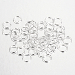 Iron Open Jump Rings, Round, Silver, 6x0.7mm, 21 Gauge, Inner Diameter: 4.6mm, about 3600pcs/200g(X-IFIN-A018-6mm-S)