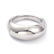 304 Stainless Steel Finger Rings, Wide Band Rings, Stainless Steel Color, US Size 7 1/4(17.5mm)(RJEW-F115-04C-P)