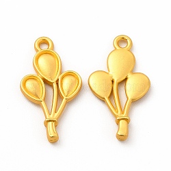 Rack Plating Alloy Pendants, Balloon Charm, Matte Gold Color, 23.3x12.7x3mm, Hole: 1.6mm(PALLOY-A001-18MG)
