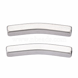 201 Stainless Steel Beads, Curve Tube, Stainless Steel Color, 30x5.5x4mm, Hole: 2.5x2.5mm(STAS-N092-129B-01)