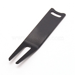 Iron Golf Divot Tool, Electrophoresis Black, 75.5x17x1.5~2.5mm, Hole: 11.5x3mm(TOOL-WH0002-07C)