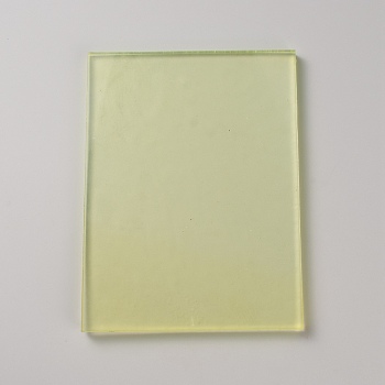 Leather Craft Punching Pads, PP Plastic Mute Board, for Hole Punch Stamping Auxiliary Tool, Pale Goldenrod, 200x150x8.5mm