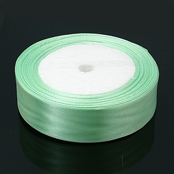 Valentines Day Gifts Boxes Packages Single Face Satin Ribbon, Polyester Ribbon, Aquamarine, 1-12 inch~1-5/8 inch(37~40mm)