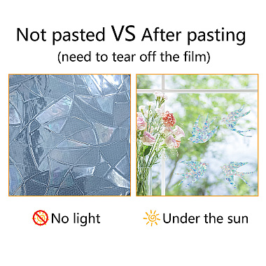 16 feuilles 4 styles imperméable à l'eau pvc couleur laser teinté film adhésif statique autocollants(DIY-WH0314-064)-8