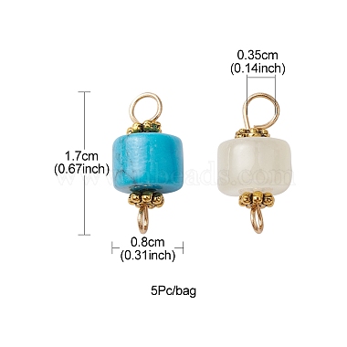 Natural Mixed Gemstone Connector Charms(PALLOY-YW0001-47)-5