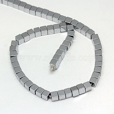 Electroplate Non-magnetic Synthetic Hematite Beads Strands(G-J170A-3x3mm-M)-3