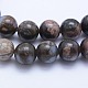 Природных драгоценных камней бисер нитей(G-F531-4mm-P)-3
