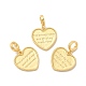 Rack Plating Brass Heart European Dangle Charms(KK-B068-11G)-2
