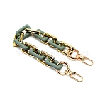Acrylic Bag Chain Strap, with Alloy Swivel Clasps, for Bag Replacement Accessories, Cadet Blue, 31cm(FIND-WH0090-93C)