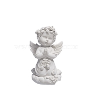 Resin Praying Angel Statue Figurines Home Outdoor Garden Decoration, White, 80x70x130mm(DJEW-PW0012-027B)