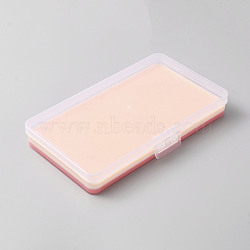 Silicone Skin Model for Practicing Suture Skin, Injection Practice Pad, with Plastic Box, Wheat, 99.5x174x24mm(TOOL-WH0155-46)