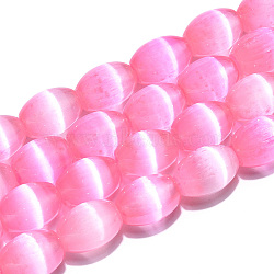 Dyed Natural Selenite Beads Strands, Barrel, Hot Pink, 14~14.5x10mm, Hole: 0.9mm, about 28pcs/strand, 15.67''(39.8cm)(G-T138-232G)