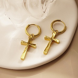 Stainless Steel Cross Dangle Earrings for Women(XK7327-1)