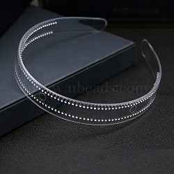 Transparent Plastic Hair Band Findings, with Teeth, Jewelry Hair Accessories, Clear, 20mm(PW-WG09707-03)