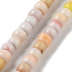 Handmade Lampwork Beads, Column, Colorful, 10.5~11x8~8.5mm, Hole: 3.5mm, about 80pcs/strand, 25.39''(64.5cm)(LAMP-Z008-11F)