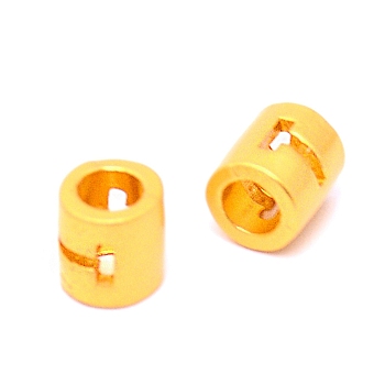 Alloy Letter Beads, Column, Matte Gold Color, Letter.T, 6.5x6mm, Hole: 3mm