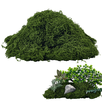 1Pc Polyester Artificial Moss, for Diy Crafts Wedding Home Decoration, Dark Olive Green, 0.2mm