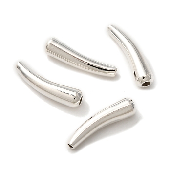 Brass Tube Beads, Lead Free & Cadmium Free, 925 Sterling Silver Plated, 19.5x5mm, Hole: 1.4~2mm