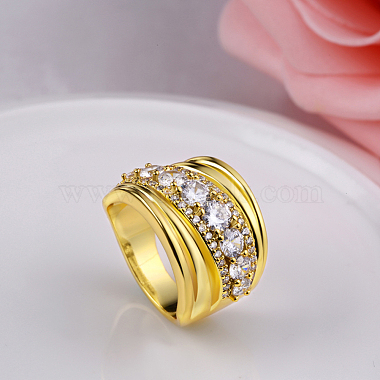 Brass Micro Pave Cubic Zirconia Finger Rings(RJEW-BB39437-G-7)-4