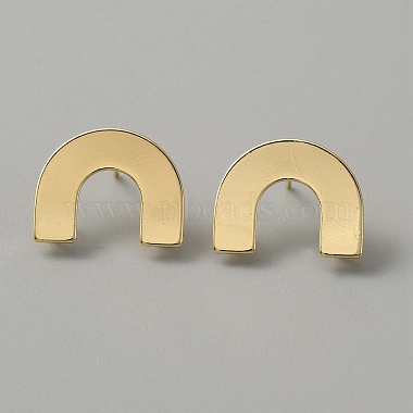Brass Arch Stud Earring Findings(KK-WH0044-102)-1