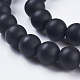 Chapelets de perle en pierre noire synthétique(G-R345-10mm-38-1)-3