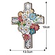 Religion Cross & Flower DIY Diamond Painting Pendant Decoration Kit(PW-WG78154-03)-1