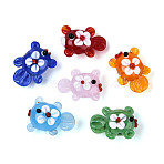 Handmade Lampwork Beads Strands, Fish & Flower, Mixed Color, 16~19x20.5~24x11~14mm, Hole: 1.2~2mm, about 19~20pcs/strand, 10.24~11.22 inch(26~28.5cm)(LAMP-N036-21A)