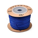 Nylon Braided Cord for Jewelry Making Macrame Craft, Blue, 0.6mm, about 109.36 yards(100m)/roll(NWIR-N003-0.6mm-05J)