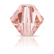 Preciosa&reg Crystal Beads, Czech Crystal, Bicone(451 69 302 Rondelle), 70030 Rose Peach, 3mm, Hole: 0.8mm(X-PRC-BA3-70030)