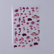 Filler Stickers(No Adhesive on the back), for UV Resin, Epoxy Resin Jewelry Craft Making, Flower Pattern, 150x100x0.1mm(X-DIY-D039-01C)