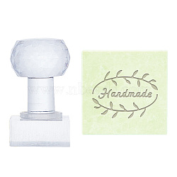 Clear Acrylic Soap Stamps, DIY Soap Molds Supplies, Rectangle, Word, 51x19x37mm(DIY-WH0446-006)