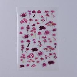 Filler Stickers(No Adhesive on the back), for UV Resin, Epoxy Resin Jewelry Craft Making, Flower Pattern, 150x100x0.1mm(X-DIY-D039-01C)