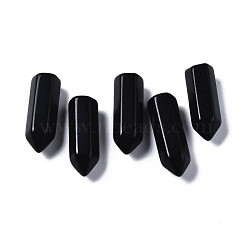 Synthetic Black Stone Beads, Pencil, 22x8x7.5mm(G-S356-06)