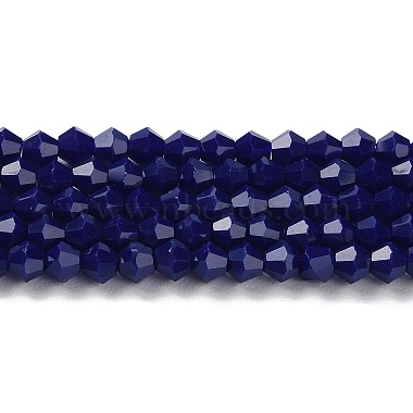Dark Blue Bicone Glass Beads