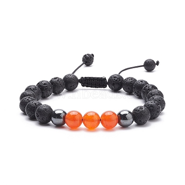 Orange Lava Rock Bracelets
