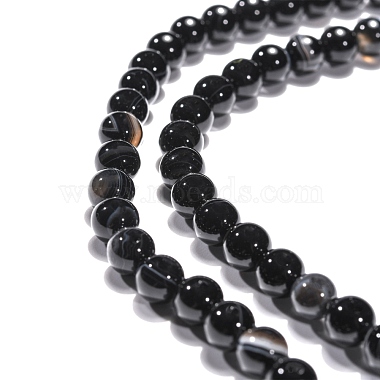 Natural Striped Agate/Banded Agate Beads Strands(G-G391-6mm-01)-3