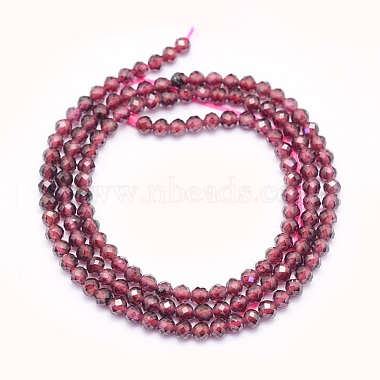 Natural Garnet Beads Strands(G-O166-13C-3mm)-2