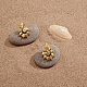 304 Stainless Steel Rhinestone Stud Earrings(EJEW-Z173-05G)-1